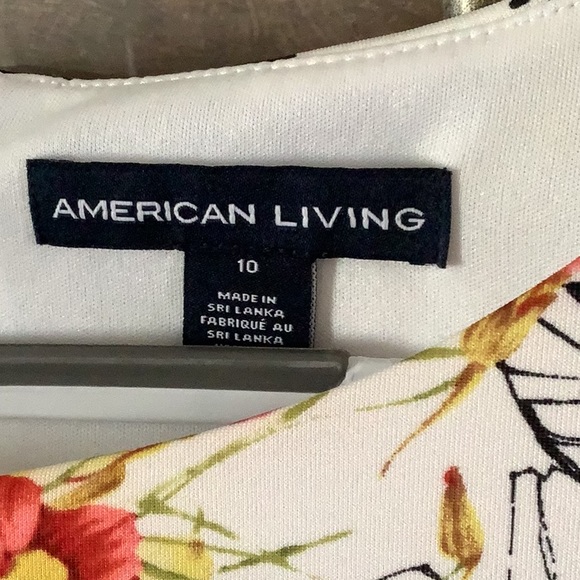 American living sleeveless dress beautiful flowers stretchy Red green ye… - Picture 10 of 16